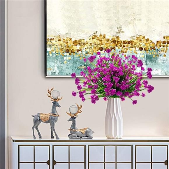 10 Bundles Artificial Flowers Outdoor UV Resistant Fake Plants Indoor Outdoor - Picture 5 of 6